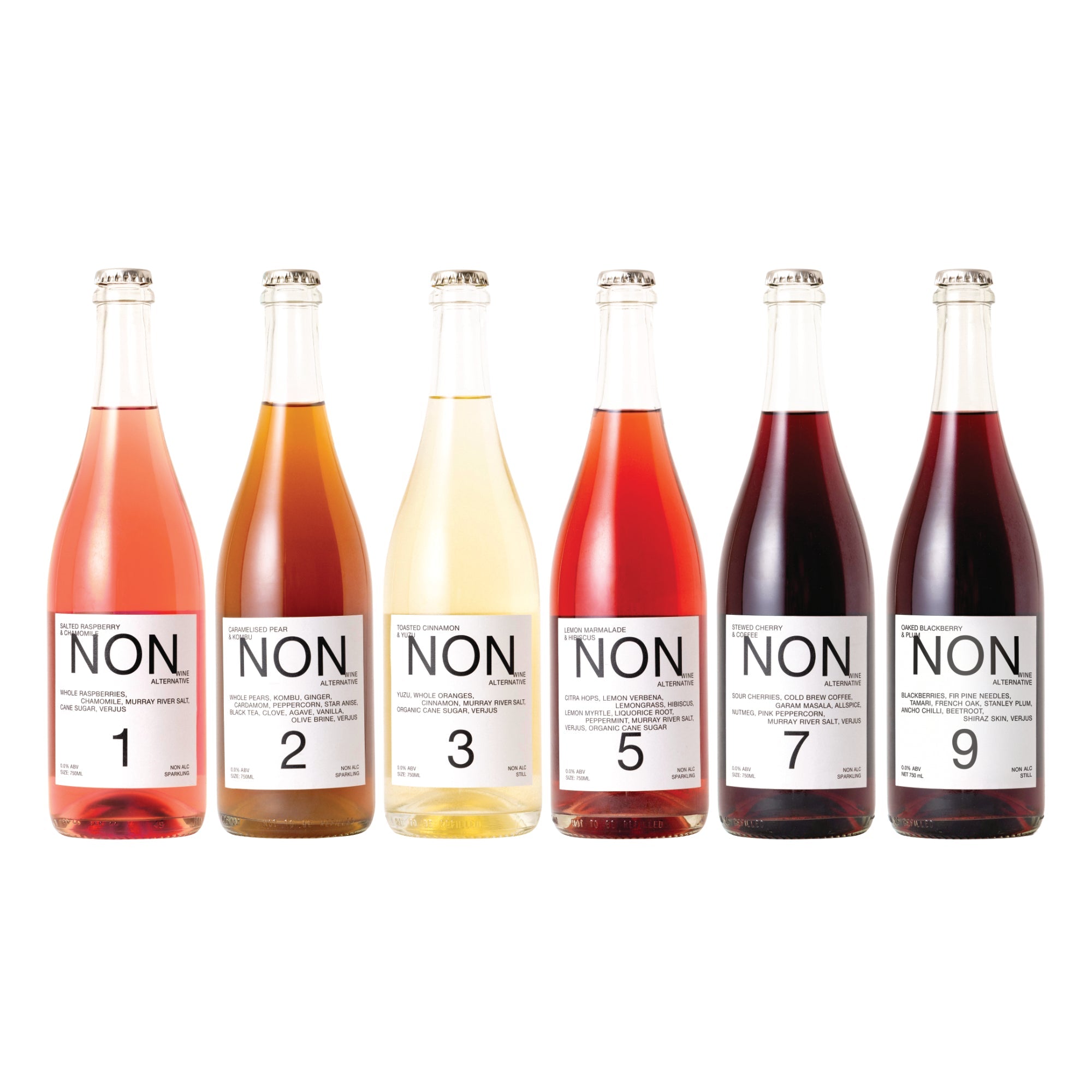 Mixed 6 Pack of NON alcohol-free wine alternatives